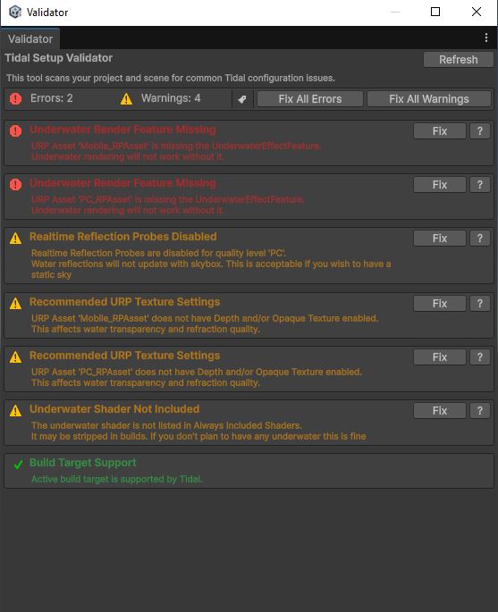 Tidal Validation Window