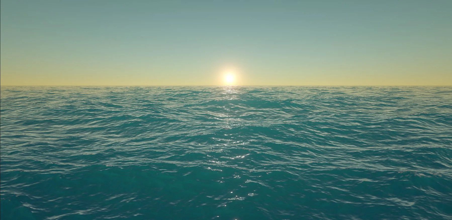 Tidal ocean at sunset
