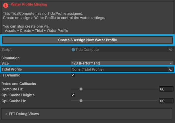 Tidal Quick Creation Window